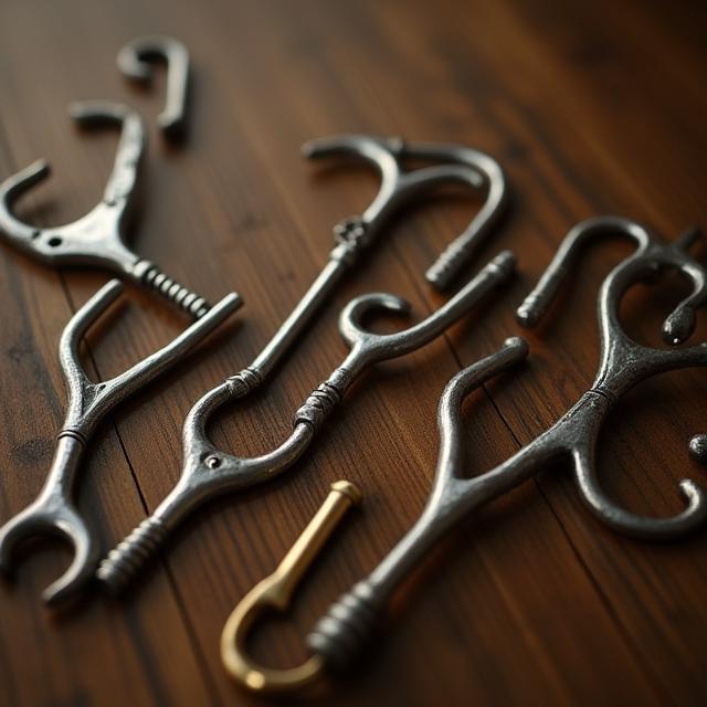 Assortment of bio-tuned tuning forks ready for therapy